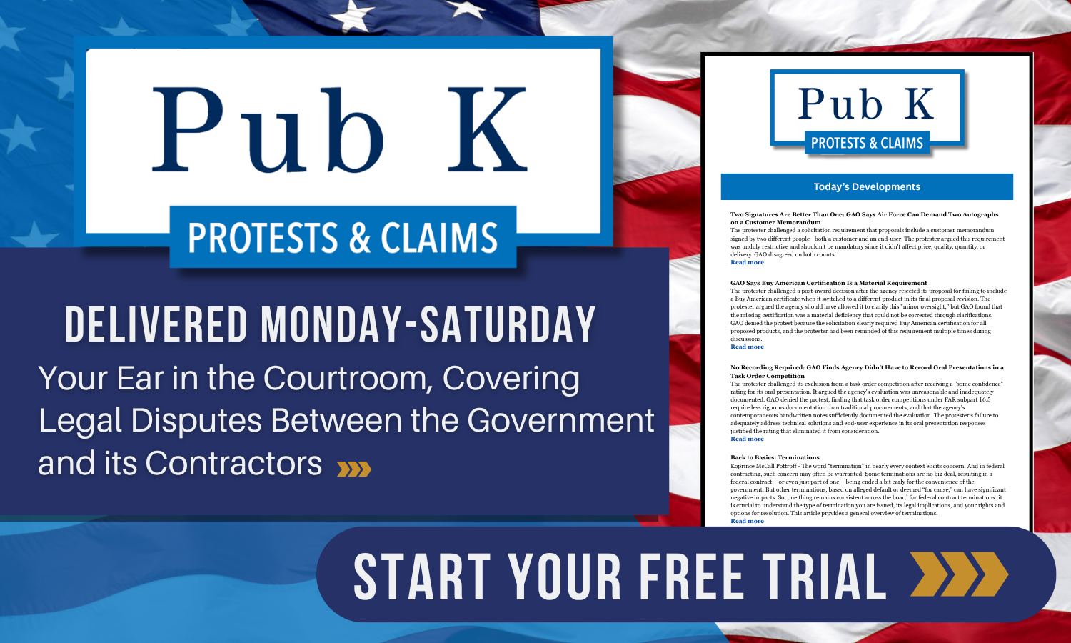 Protests & Claims Newsletter